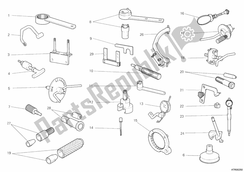 Todas las partes para Herramientas De Servicio De Taller, Motor de Ducati Monster 796 ABS USA 2012